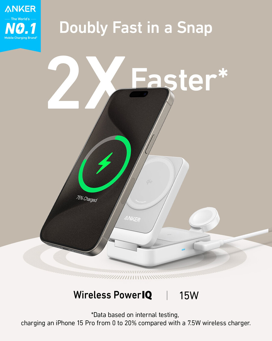 anker maggo wireless charging station foldable 3-in-1